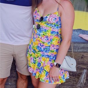 Zara Printed Dress with Draping